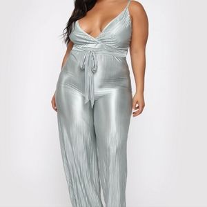 Beautiful Metallic Silver Jumpsuit